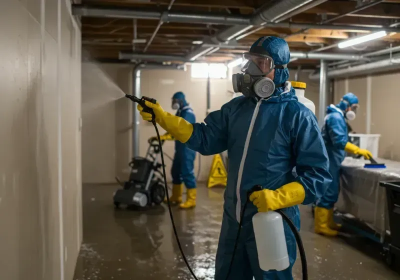 Basement Sanitization and Antimicrobial Treatment process in Atchison County, MO