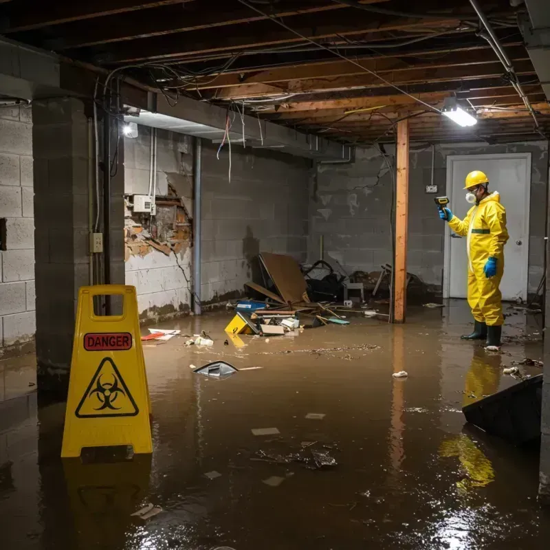 Flooded Basement Electrical Hazard in Atchison County, MO Property